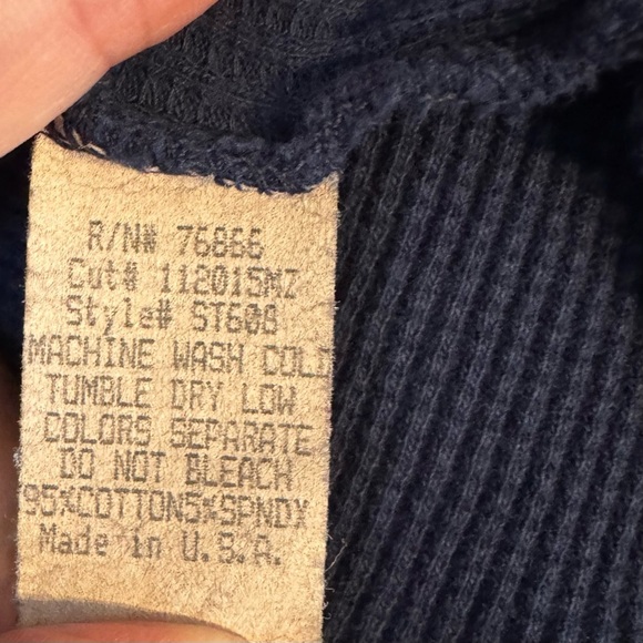 Prairie Cotton Navy Blue Cascade Open Long Sleeve Cardigan Sweater Sz Small - Picture 6 of 6